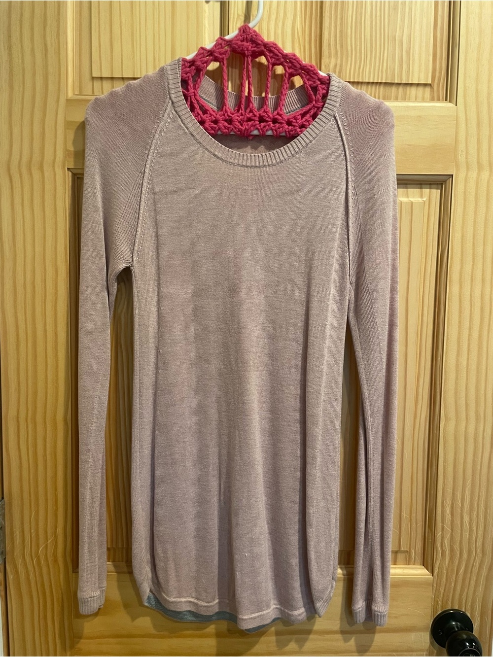 lululemon light mauve knit top
